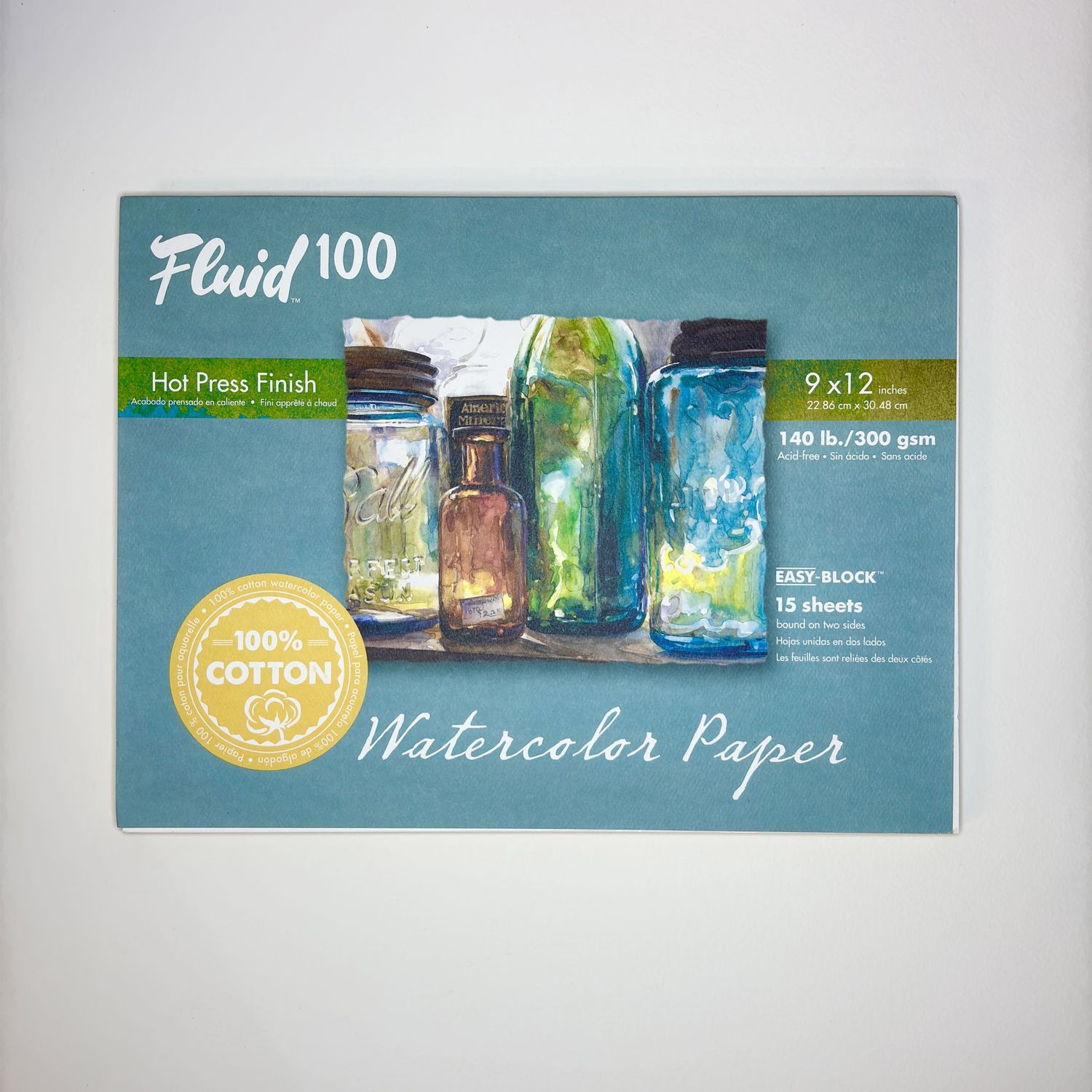 Fluid 100 Hot Press Watercolor Blocks - 140lb