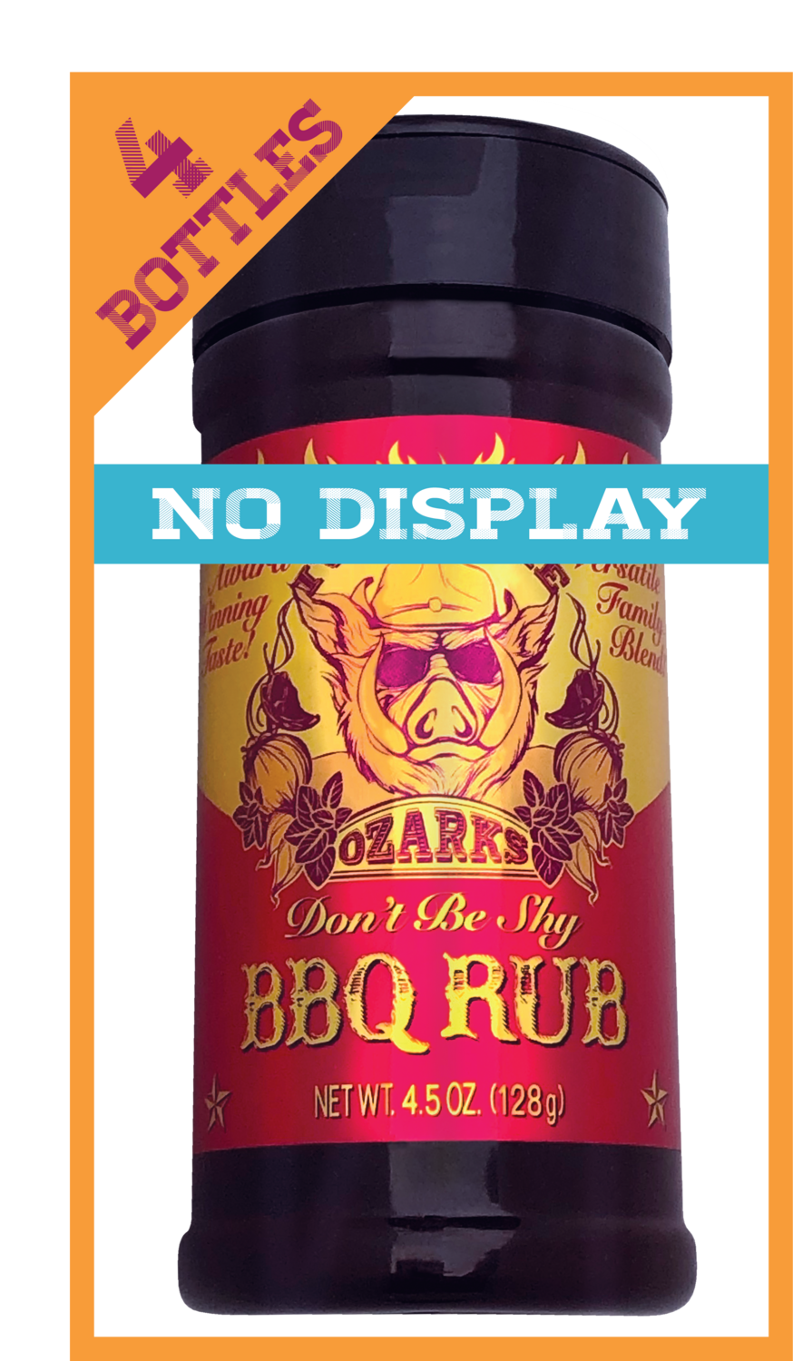 (4) Bottles BBQ Rub  |  NO DISPLAY