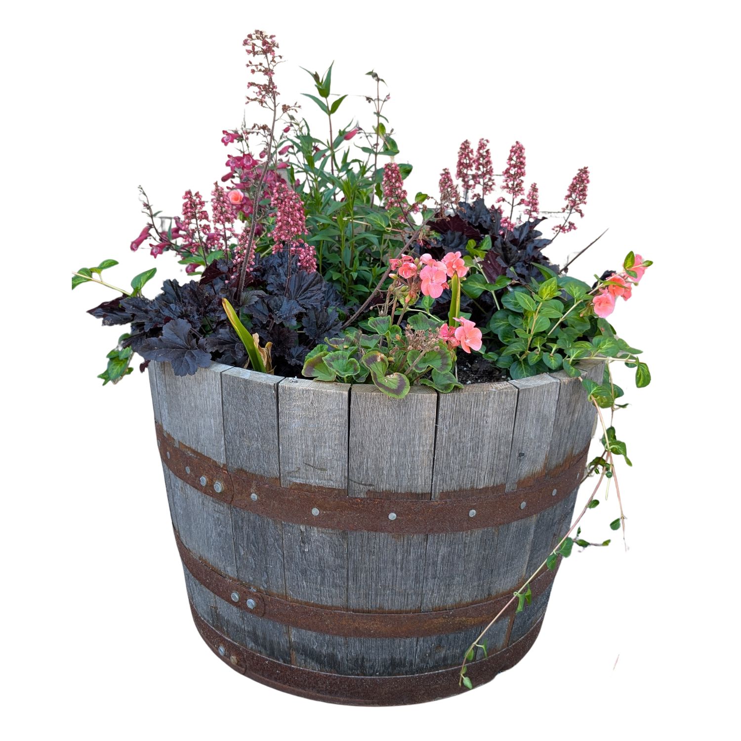 Whiskey Barrel Planter