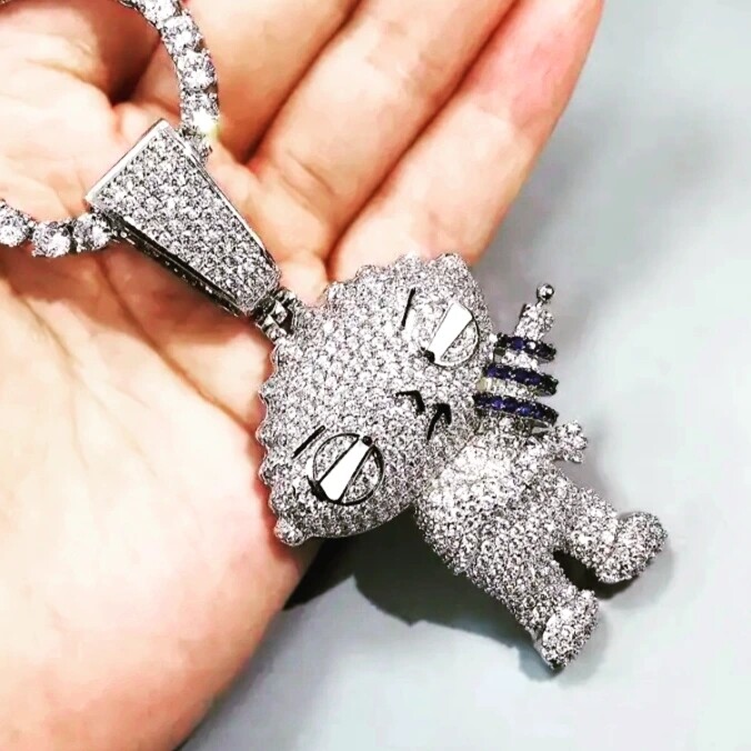Iced out stewy tennis chain 