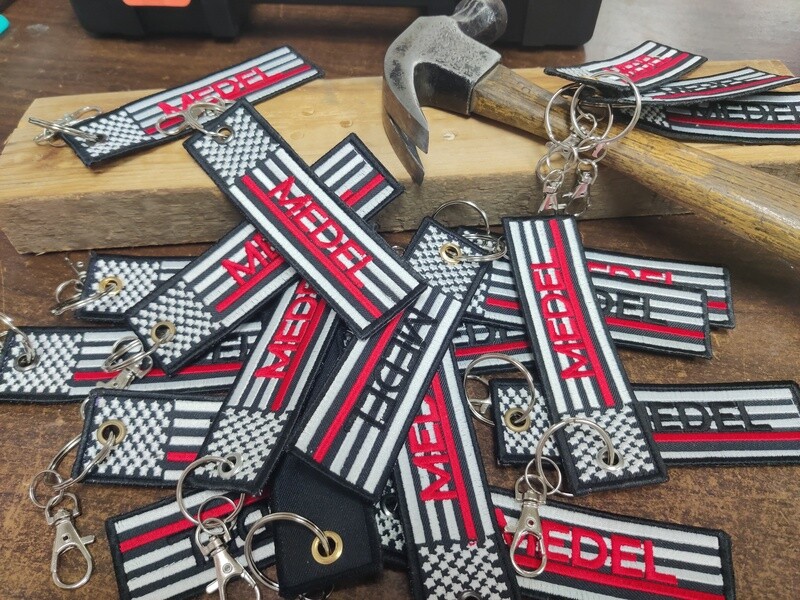 Firefighter Custom Embroidered Key Chains