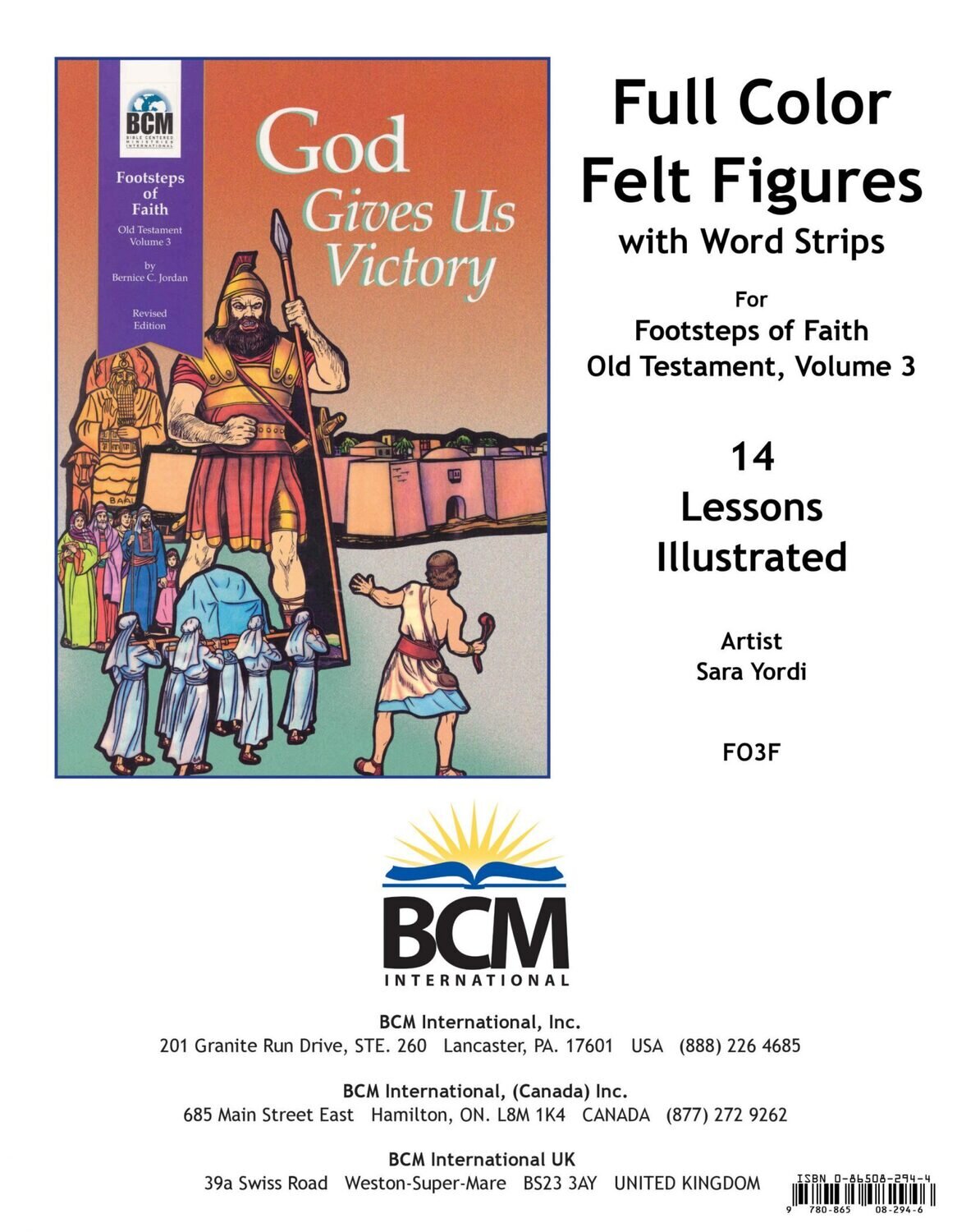 FO3F - Footsteps of Faith Flannel Figures: God Gives Us Victory - OT 3