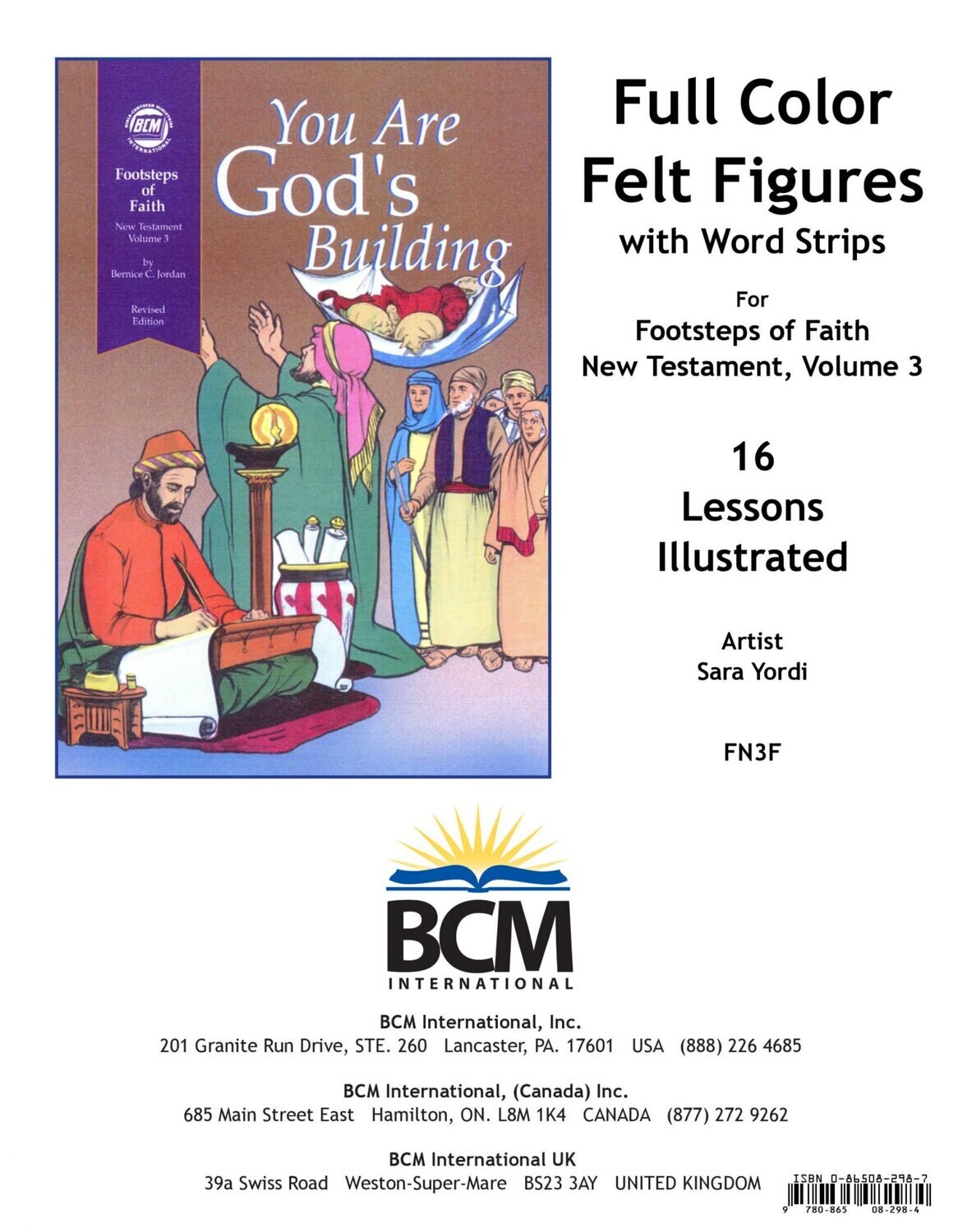 FN3F - Footsteps of Faith Flannel Figures: You Are God's Building - NT 3