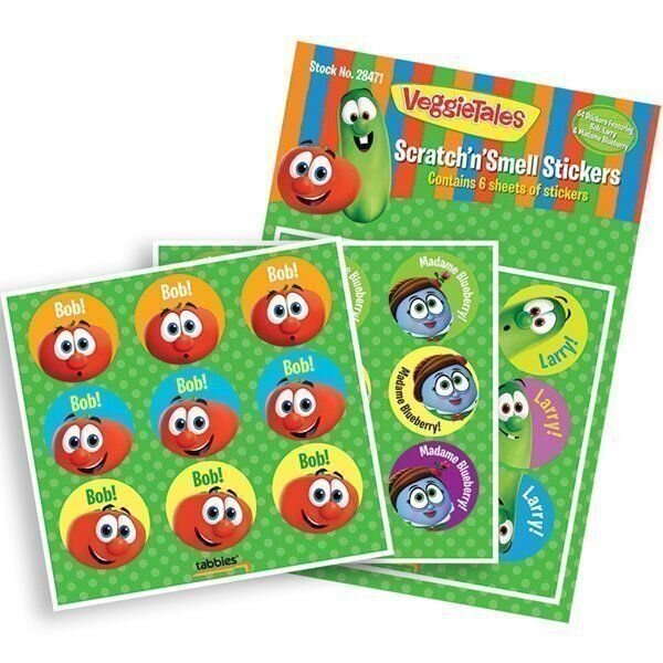 PS 84719  Veggie Tales Scratch 'n Smell Stickers  pk/54