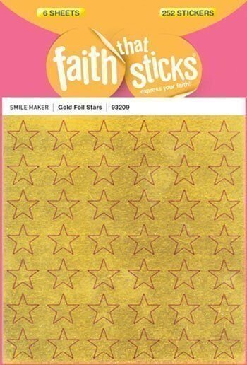 PS 93209  Gold Foil Stars Stickers  pk/54