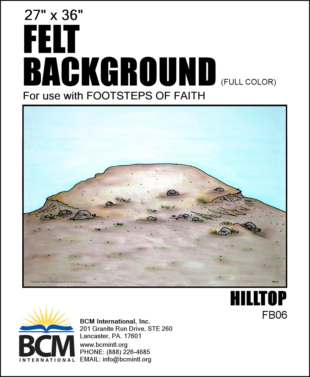 FBC06 - F of F Coloured Flannel Background - Hilltop