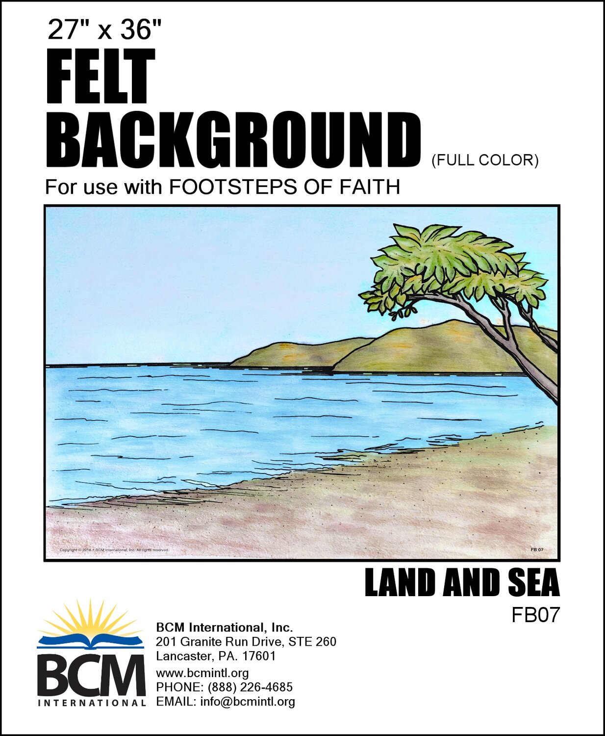 FBC07 - F of F Coloured Flannel Background - Land & Sea