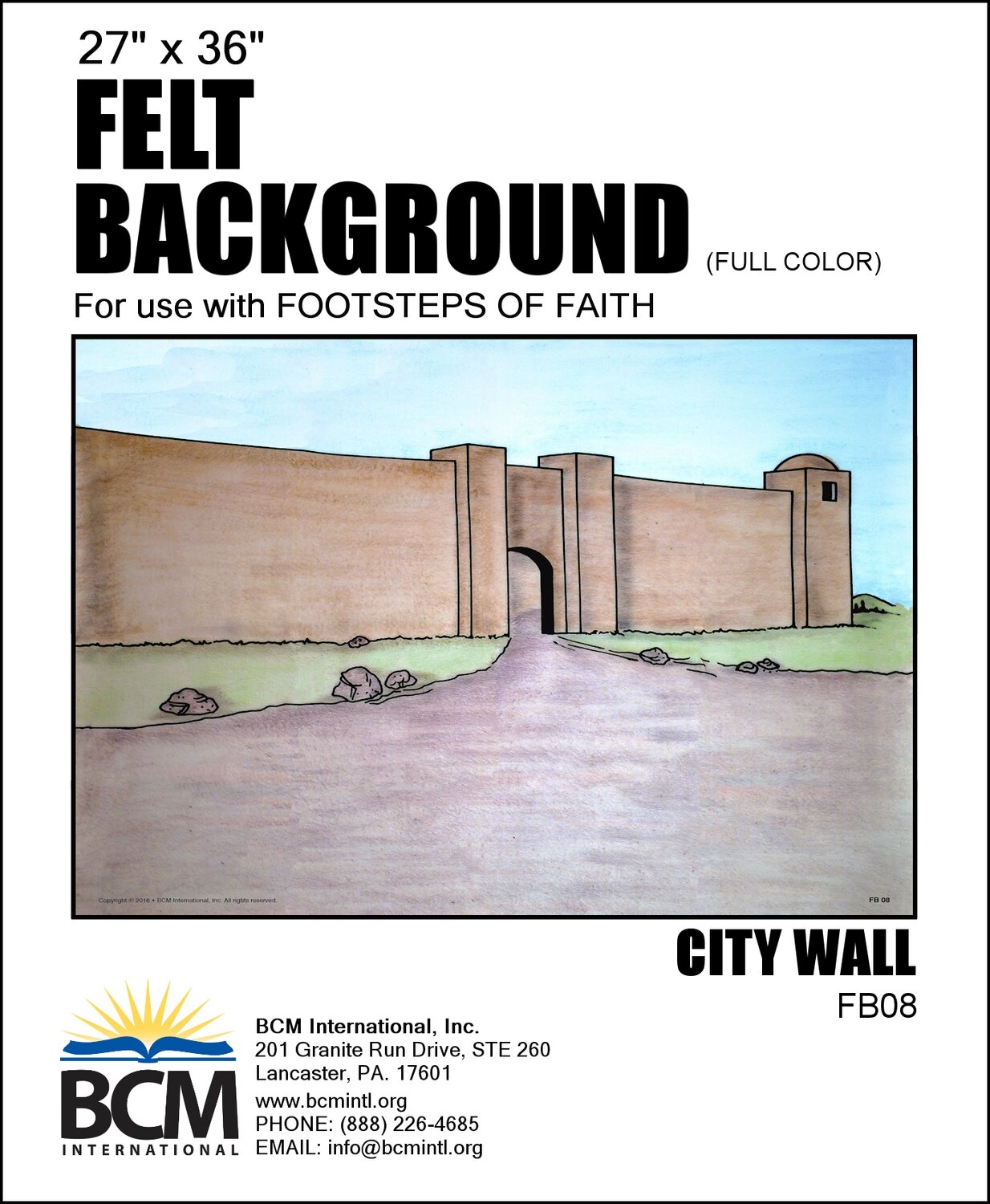 FBC08 - F of F Coloured Flannel Background - City Wall