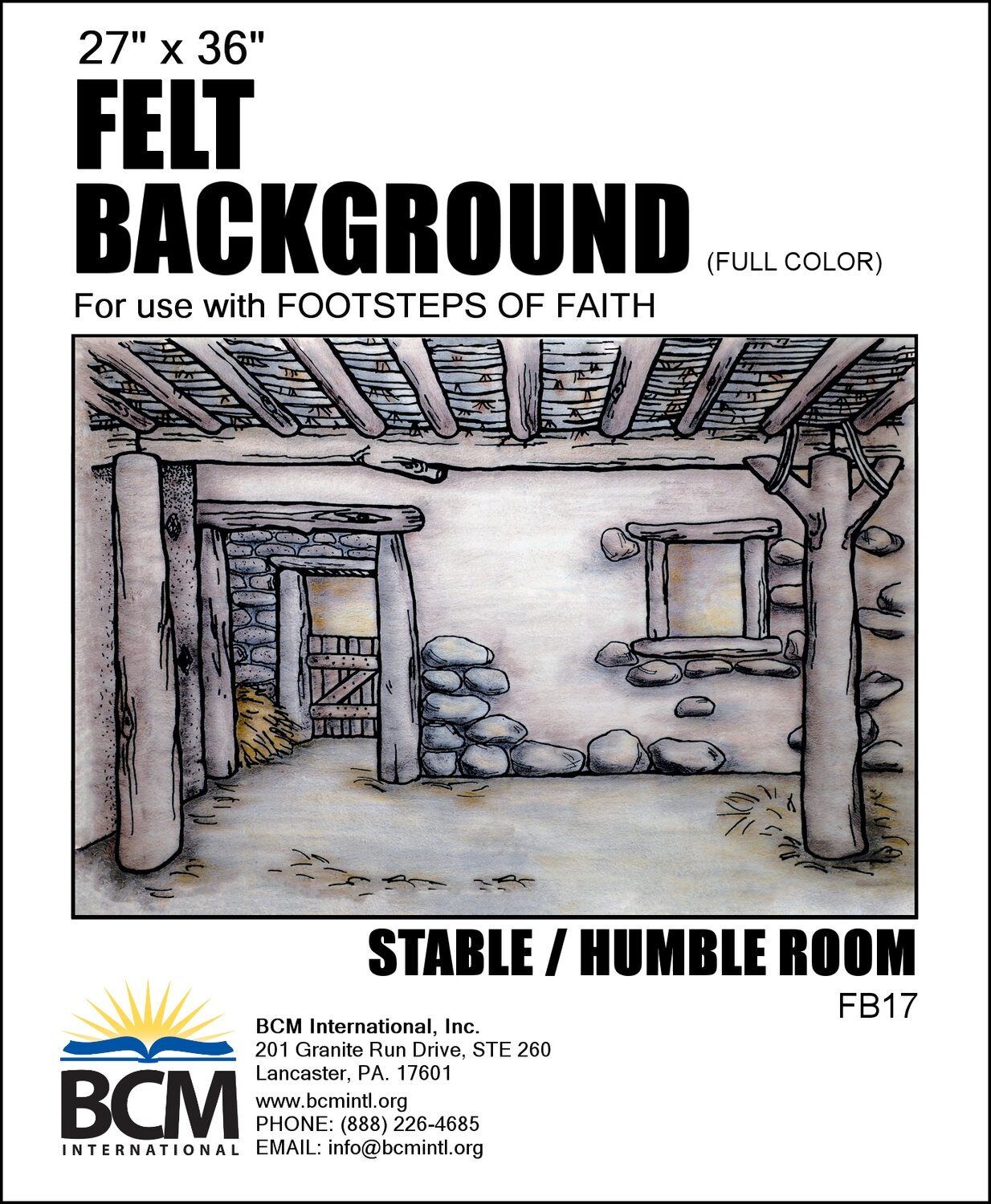 FBC17 - F of F Coloured Flannel Background - Stable/Humble Room