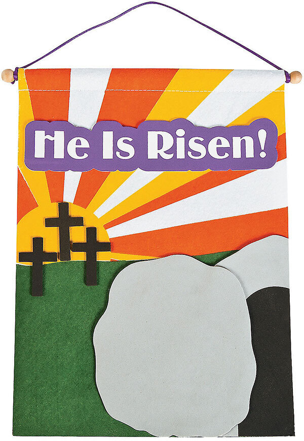 RBP 8693 - He is Risen Banner Craft pk/12