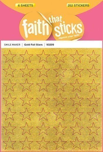 PS 93209  Gold Foil Stars Stickers  pk/54
