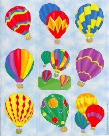 PS 33276  Hot Air Balloon Stickers  pk/36