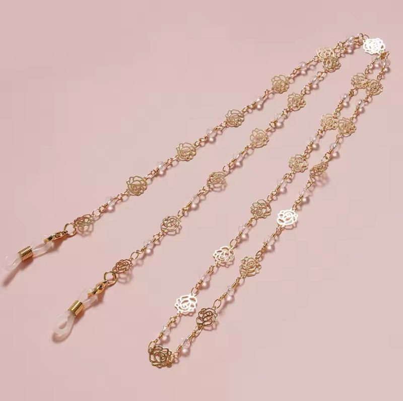 Gold Retro Metal Reading Glasses Chain