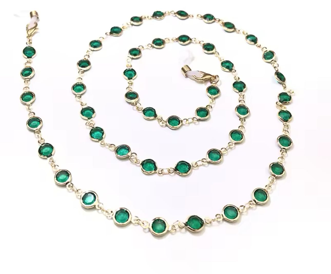 Green Crystal  with gold