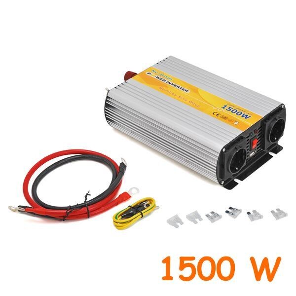 Inverter uscita sinusoidale modificata 1500W 12V–220VAC CON USB