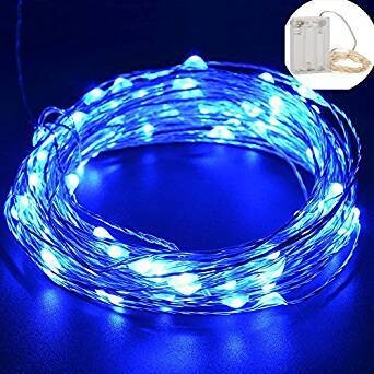 GHIRLANDA LUMINOSA CON 30 LED BLU