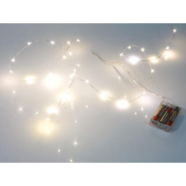 Ghirlanda luminosa con 20 LED bianco caldo