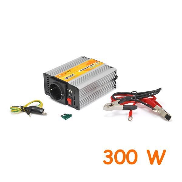 Inverter uscita sinusoidale modificata 300W 12V–220VAC CON USB