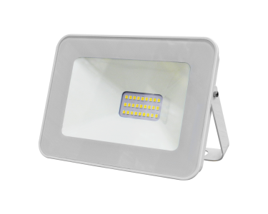 Proiettore LED Bianco 20W 3000K (Bianco Caldo) 175-265V - FARETTO SLIM DA ESTERNO CON STAFFA DI FISSAGGIO