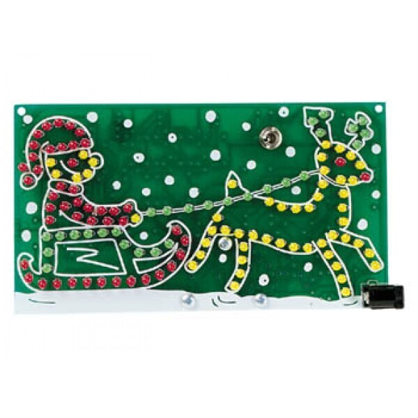 BABBO NATALE CON SLITTA DECORAZIONE DI NATALE A LED