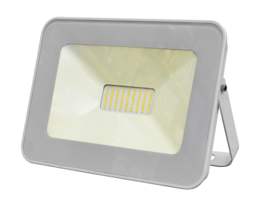 Proiettore LED Bianco 50W 6000K (Bianco Freddo) 175-265V - FARETTO SLIM DA ESTERNO CON STAFFA DI FISSAGGIO
