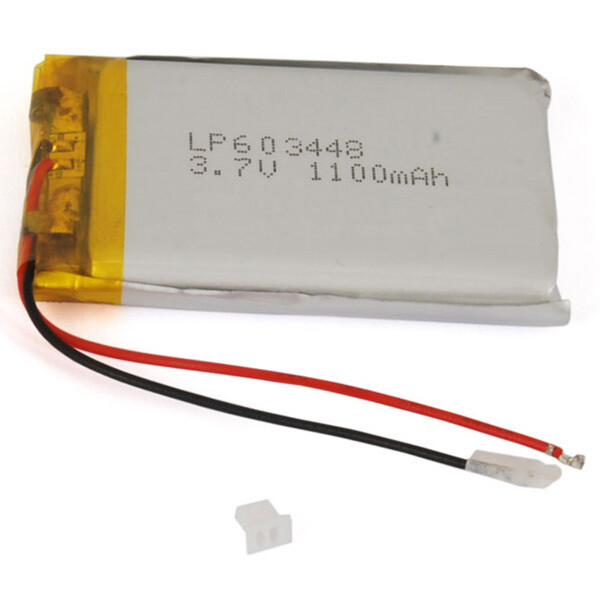 Batteria ricaricabile ai polimeri di litio 3,7V 1100mAh per modellismo / elettronica