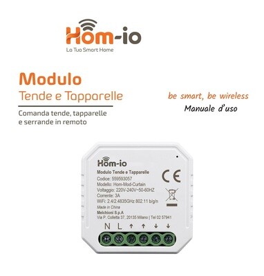Modulo Switch tapparelle-Tende 3A WiFi DOMOTICA - Hom-io