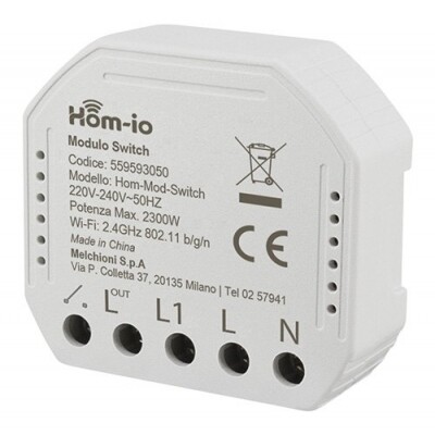 Modulo Switch da incasso 10A 1 Canale WiFi DOMOTICA - HOM-IO