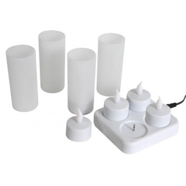 SET DI 4 CANDELE A LED RICARICABILI