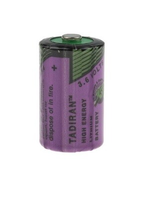 Batteria 1/2 AA Tadiran 3.6V 1.2Ah Litio cloruro di tionile - UGUALE A SAFT LS14250 - PER ANTIFURTI, CONTATORI, RILEVATORI DI FUMO