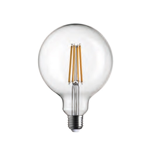 LAMPADINA LED GLOBO E27 TRASPARENTE 2,5W - PER LAMPADARIO FLOS TARAXACUM - LUCE CALDA