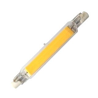LAMPADINA LINEARE IN VETRO R7S 118mm 15 W LED COB BIANCO NATURALE 4000K DIMMERABILE