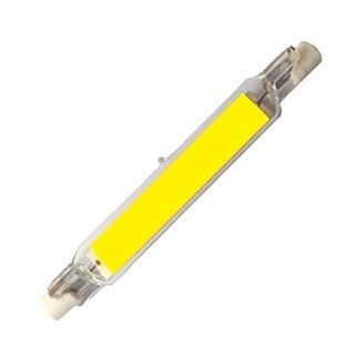 LAMPADINA LINEARE IN VETRO R7S 118mm 15W LED COB BIANCO FREDDO 6000K DIMMERABILE