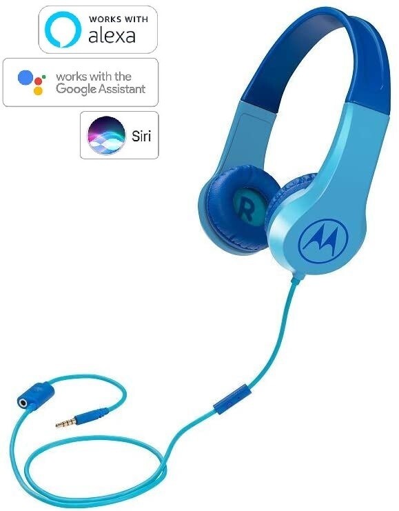 CUFFIA PER BAMBINI CON LIMITAZIONE VOLUME, ADESIVI-STIKERS, CON FILO, BLU MOTOROLA