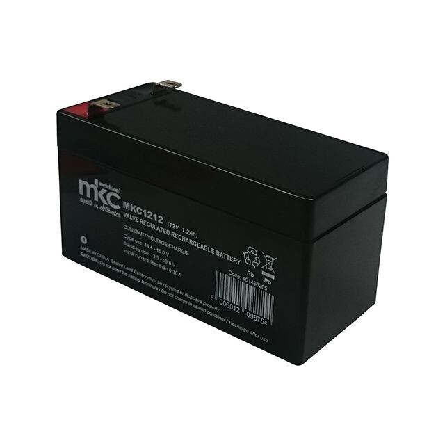 BATTERIA AL PIOMBO 12V 1,2 Ah TAMPONE Accumulatore ricaricabile ciclica FASTON 4,8 mm