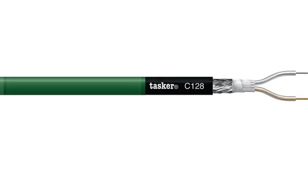 C128 CAVO MICROFONO 2X 0.35MM² COTONATO PROFESSIONALE SCHERMATO/I A METRO VERDE - GREEN, TASKER