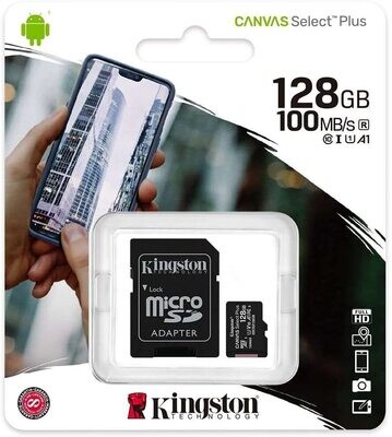 MICRO SCHEDA SD CARD SDHC 128GB CLASSE 10 FULL-HD + ADATTATORE