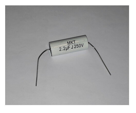 CONDENSATORE ASSIALE 2,2 MICRO FARAD 250V MKT