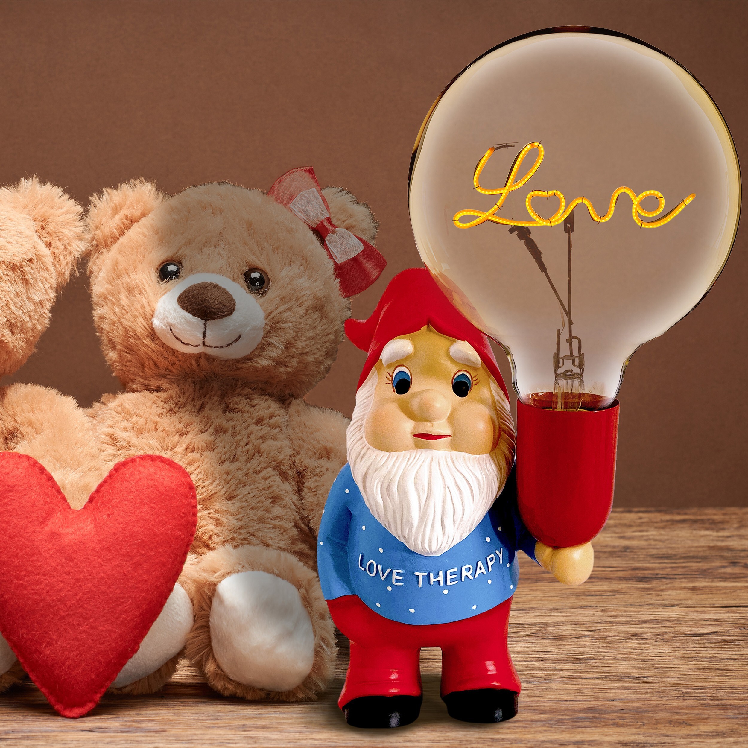 NANO LICENZA DI FIORUCCI ELIO LOVE THERAPY LOVISH Niño - LAMPADA DA TAVOLO COLORATA IN CERAMICA CON LAMPADINA LED 