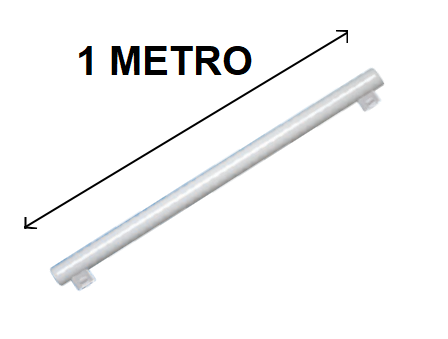 LINESTRA LED 2 ATTACCHI 1 METRO 14W LUCE CALDA ATTACCO S14S SOSTITUTO 75W TRADIZIONALE