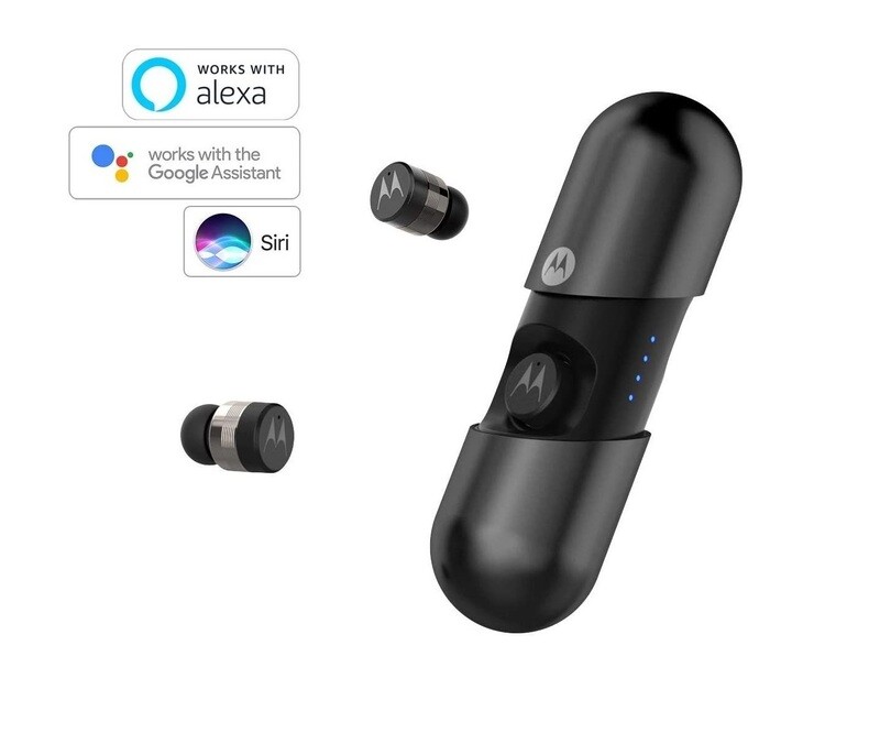 AURICOLARI STEREO WIRELESS BLUETOOTH CON CUSTODIA RICARICATORE DOPPIO MICROFONO MOTOROLA VERVEBUDS 400