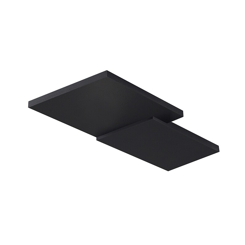 LAMPADA DA PARETE APPLIQUE A LED 27W A LUCE INDIRETTA STRUTTURA IN ALLUMINIO COLORE NERO LUCE CALDA 2700K - ROSSINI BEN001N