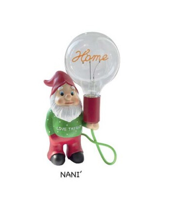 I VIAGGI DI ELIO NANETTO LAMPADA DA TAVOLO A LED DIMMERABILE IN CERAMICA CON FILAMENTO CON SCRITTA HOME LICENZA DI FIORUCCI ELIO LOVE THERAPY LOVISH Niño - NANI