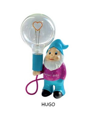 I VIAGGI DI ELIO NANETTO LAMPADA DA TAVOLO A LED DIMMERABILE IN CERAMICA CON FILAMENTO A FORMA DI CUORE LICENZA DI FIORUCCI ELIO LOVE THERAPY LOVISH Niño - HUGO
