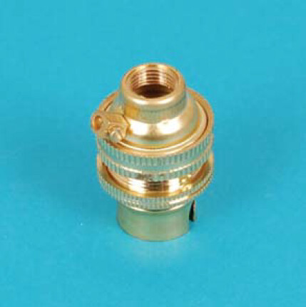 PORTALAMPADE ATTACCO B15D BA15D IN METALLO COLOR OTTONE FAI-0092-15-F ADATTO PER LAMPADINE CON ATTACCO A BAIONETTA