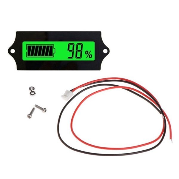 DISPLAY LCD UTILE PER VISUALIZZARE IL LIVELLO E LA PERCENTUALE DI CARICA DELLE BATTERIE (PIOMBO - IONI DI LITIO E AL LITIO FERRO FOSFATO)