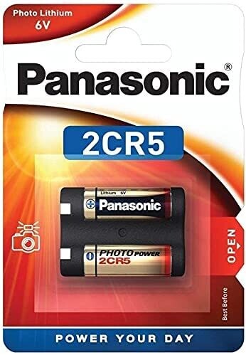 BATTERIA 2CR5 6V AL LITIO PANASONIC - PILA SPECIALISTICA PER USO FOTOGRAFICO - BLISTER