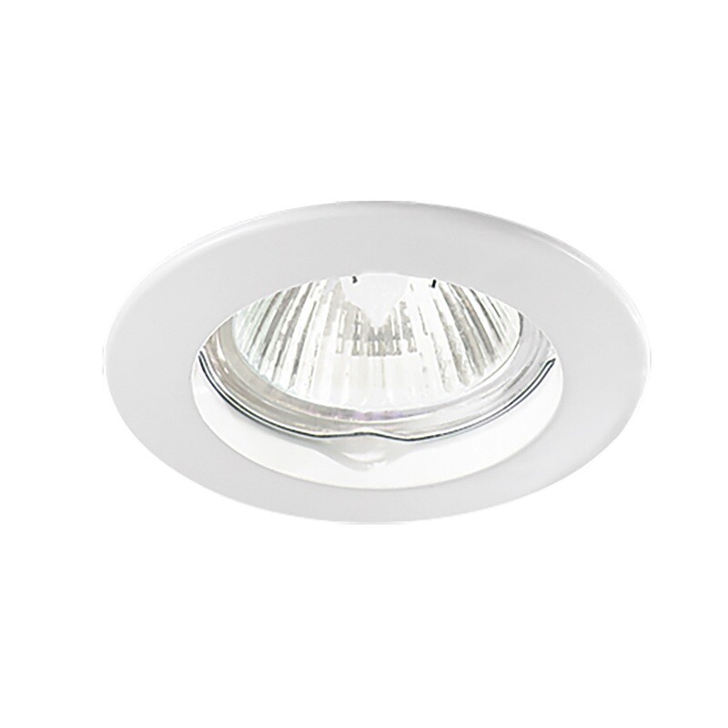 FARETTO DA INCASSO PER CONTROSOFFITTI PER LAMPADINE DICROICHE GU5,3 12V FINITURA BIANCO