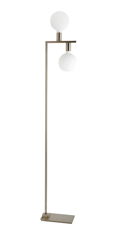 LAMPADA DA TERRA IN METALLO COLOR OTTONE SATINATO - 2 X E27 42W ROSSINI TWI005OTS PIANTANA