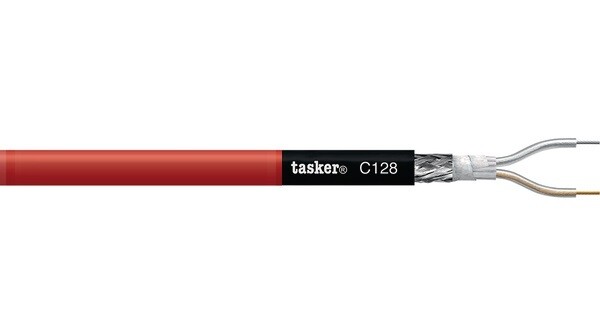 C128 CAVO MICROFONO 2X 0.35MM² COTONATO PROFESSIONALE SCHERMATO/I A METRO ROSSO - RED, TASKER